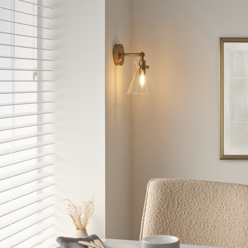 Endon 112861 - Sieninis taškinis šviestuvas HARLOW 1xE14/7W/230V auksinis