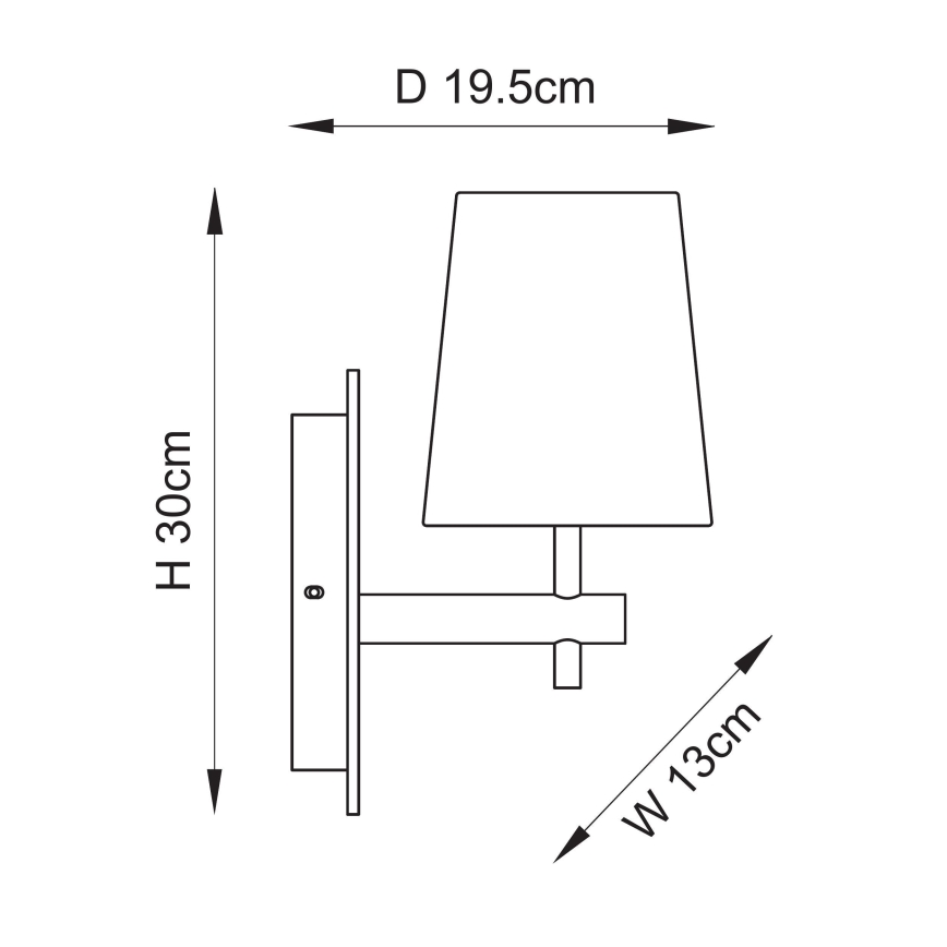 Endon 114200 - Sieninis šviestuvas 1xE14/7W/230V smėlinis/auksinis