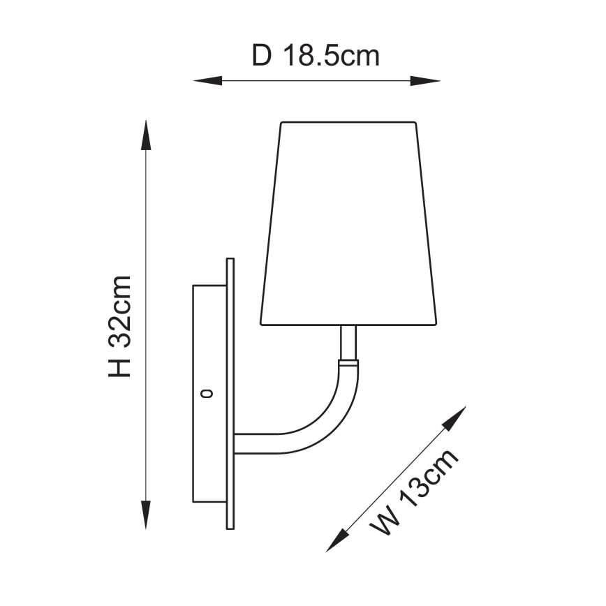 Endon 114202 - Sieninis šviestuvas 1xE14/7W/230V smėlinis/auksinis