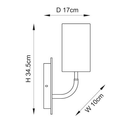 Endon 114203 - Sieninis šviestuvas 1xE14/7W/230V smėlinė/auksinė