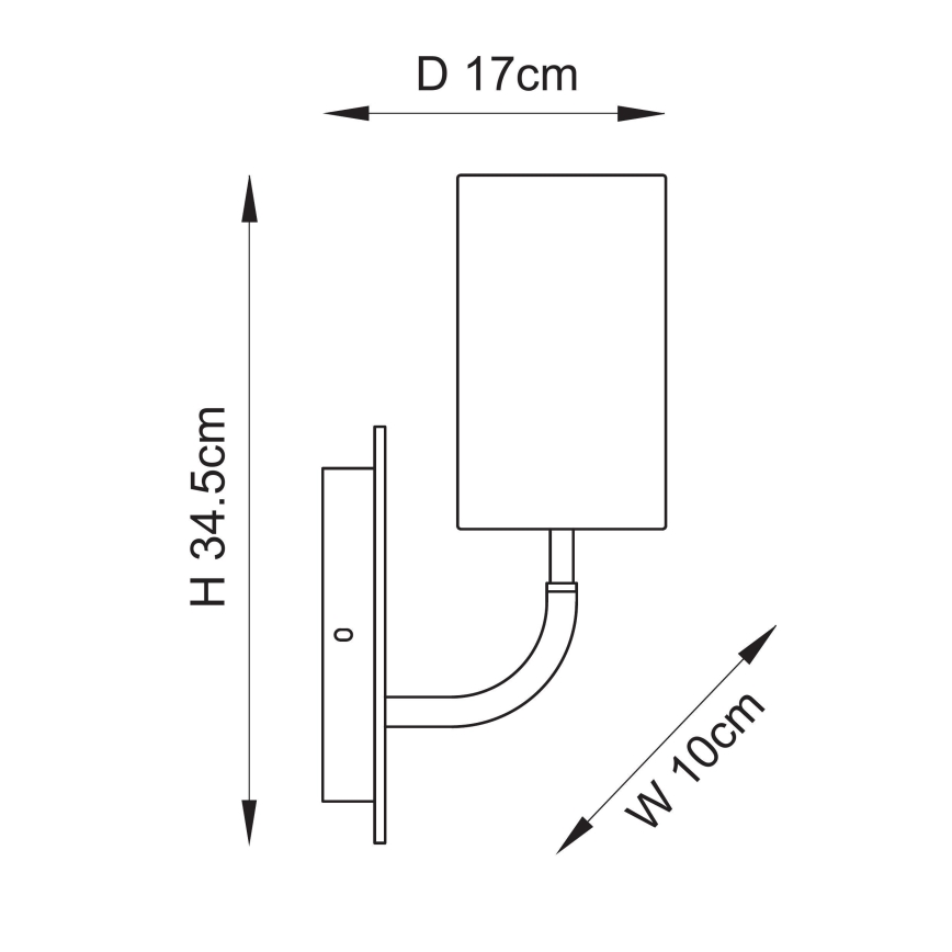 Endon 114203 - Sieninis šviestuvas 1xE14/7W/230V smėlinė/auksinė