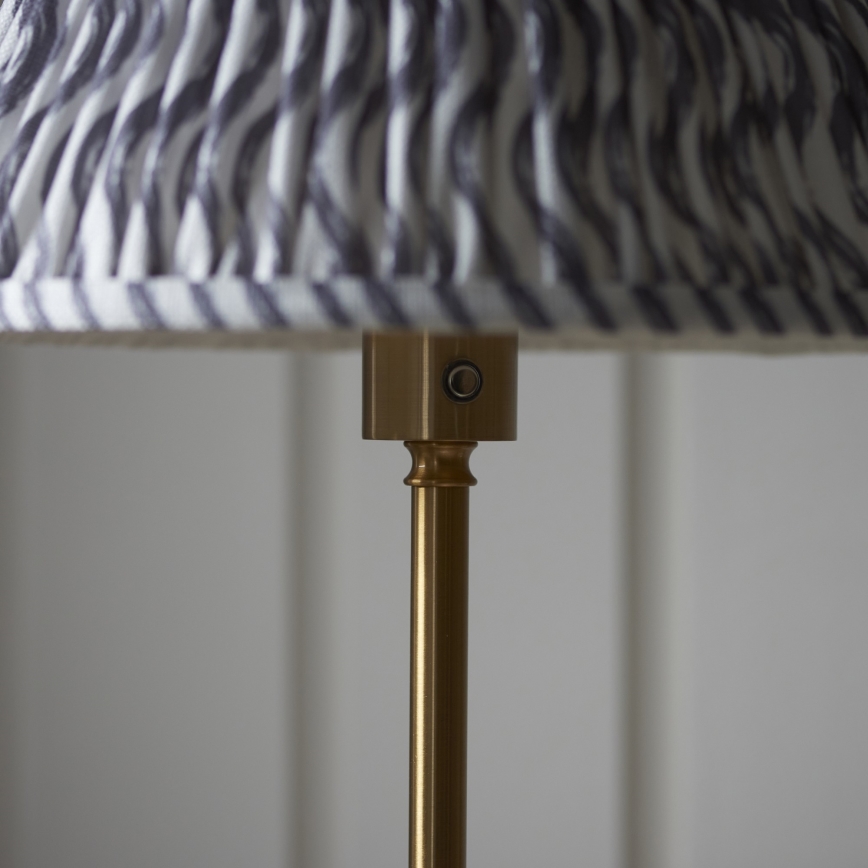 Endon 114785 - LED įkraunamas toršeras su reguliuojamu ryškumu BURLEY LED/1,5W/5V 3600 mAh žalvaris/pilka