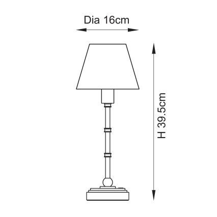 Endon 114796 - LED Pritemdomas įkraunamas stalinis šviestuvas BURLEY LED/1,5W/5V žalvaris/mėlyna