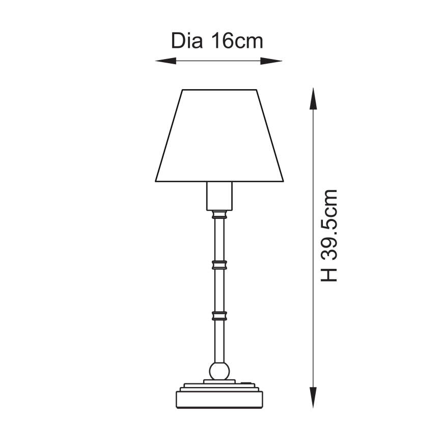 Endon 114796 - LED Pritemdomas įkraunamas stalinis šviestuvas BURLEY LED/1,5W/5V žalvaris/mėlyna