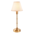 Endon 114811 - Įkraunamas reguliuojamo ryškumo LED stalinis šviestuvas BURLEY LED/1,5W/5V 3600 mAh žalvaris/balta