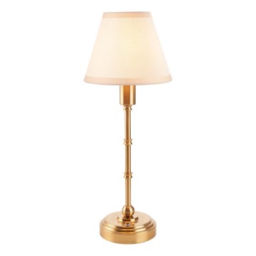 Endon 114811 - Įkraunamas reguliuojamo ryškumo LED stalinis šviestuvas BURLEY LED/1,5W/5V 3600 mAh žalvaris/balta