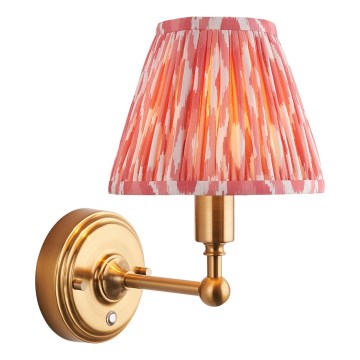 Endon 114817 - LED Pritemdomas įkraunamas siena lempa BURLEY LED/1,5W/5V 3600 mAh žalvaris/rausva