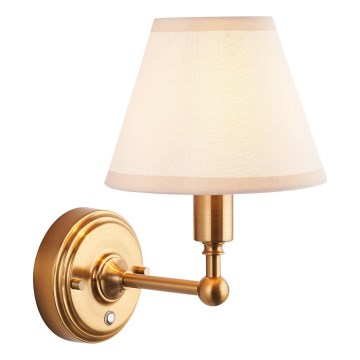 Endon 114830 - LED Pritemdoma įkraunama sieninė lempa BURLEY LED/1,5W/5V žalvaris/kreminė