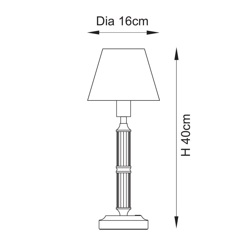 Endon 114849 - LED Pritemdomas įkraunamas stalinis šviestuvas MORTON LED/1,5W/5V 3600 mAh žalvaris/smėlio spalva