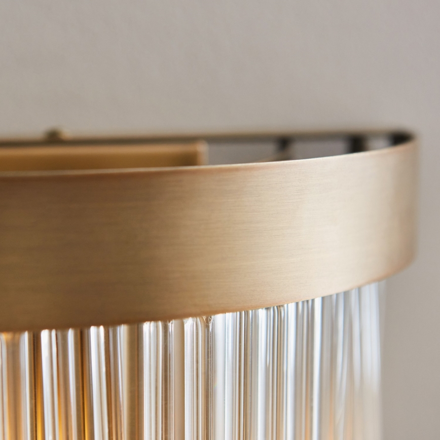 Endon 119125 - Sieninis šviestuvas CLERMONT 2xE14/6W/230V, žalvarinis