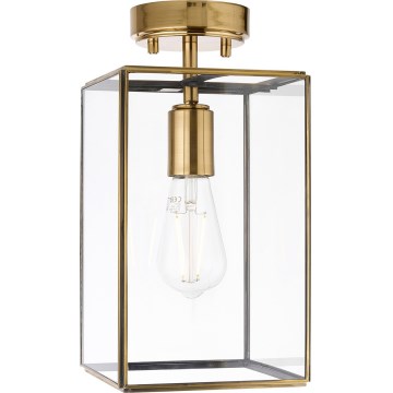 Endon 119143 - Ant lubų montuojamas liustras HAMMOND 1xE27/10W/230V, žalvaris