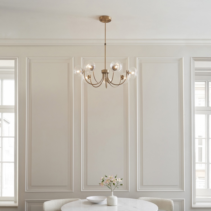 Endon 119224 - Pakabinamas šviestuvas su laidu HAGUE 7xG9/5W/230V žalvaris