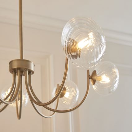 Endon 119224 - Pakabinamas šviestuvas su laidu HAGUE 7xG9/5W/230V žalvaris