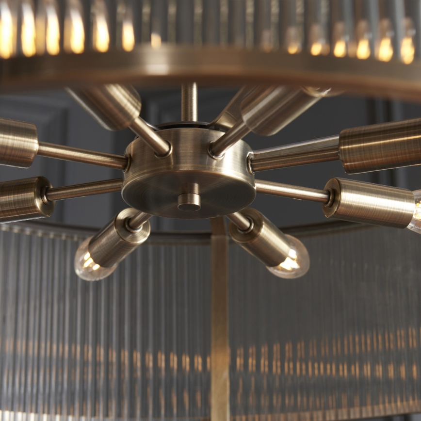 Endon 119455 - Pakabinama liustra RIDGETON ant grandinės, 8xE14/7W/230V, matinis chromas