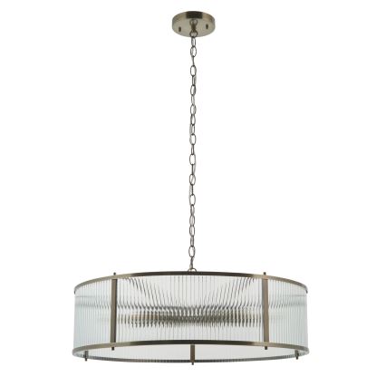 Endon 119455 - Pakabinamas šviestuvas ant grandinėlės RIDGETON 8xE14/7W/230V žalvarinis