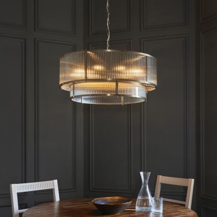 Endon 119456 - Liustra ant grandinės RIDGETON 8xE14/7W/230V matinis chromas