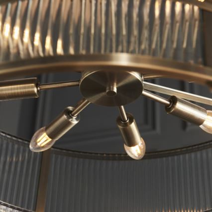 Endon 119456 - Liustra ant grandinės RIDGETON 8xE14/7W/230V matinis chromas