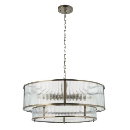 Endon 119456 - Pakabinama liustra su grandine RIDGETON 8xE14/7W/230V žalvarinė