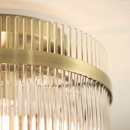 Endon 119492 - Prie lubų montuojama liustra MARIETTA 1xE27/10W/230V žalvaris/skaidrus