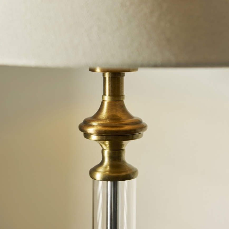 Endon 119972 - Stalinis šviestuvas AVEBURY 1xE27/10W/230V žalvaris/pilka