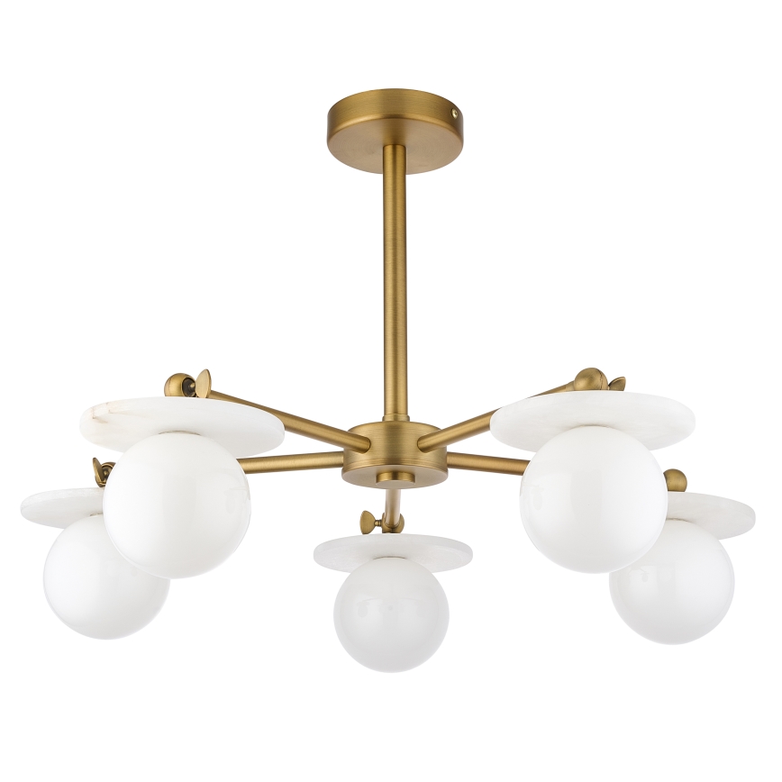 Endon 120037 - Pakabinamas šviestuvas ant strypo CERCHIO 5xG9/5W/230V žalvaris