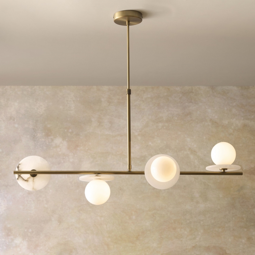 Endon 120038 - Lubinis šviestuvas ant strypo CERCHIO 4xG9/5W/230V, žalvaris