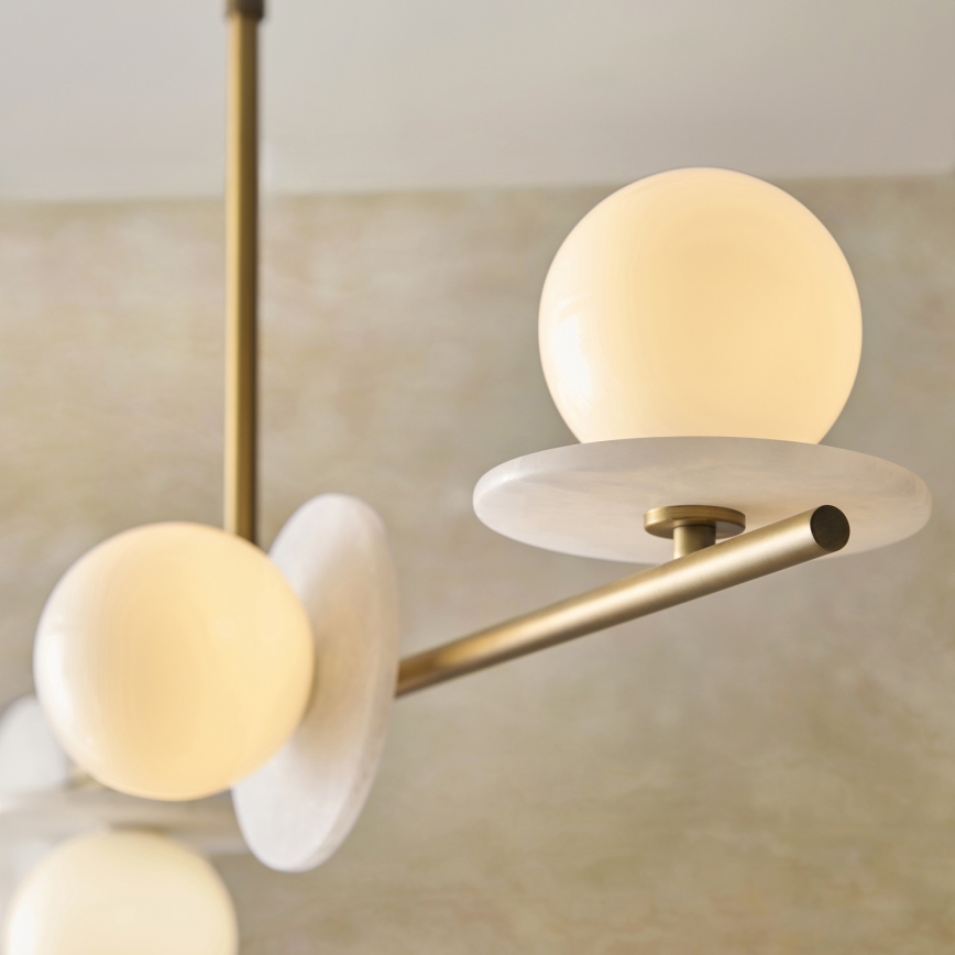 Endon 120038 - Lubinis šviestuvas ant strypo CERCHIO 4xG9/5W/230V, žalvaris