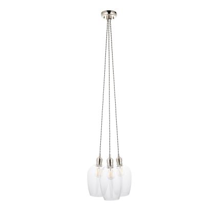 Endon 120644 - pakabinamas šviestuvas ant laido 3xE27/10W/230V, blizgus chromas