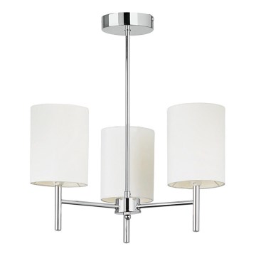 Endon 56642 - Sietynas ant stulpo BRIO 3xE14/40W/230V blizgus chromas/balta