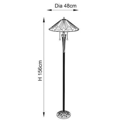 Endon 63934 - Toršeras ASTORIA 2xE27/60W/230V diametras 48 cm
