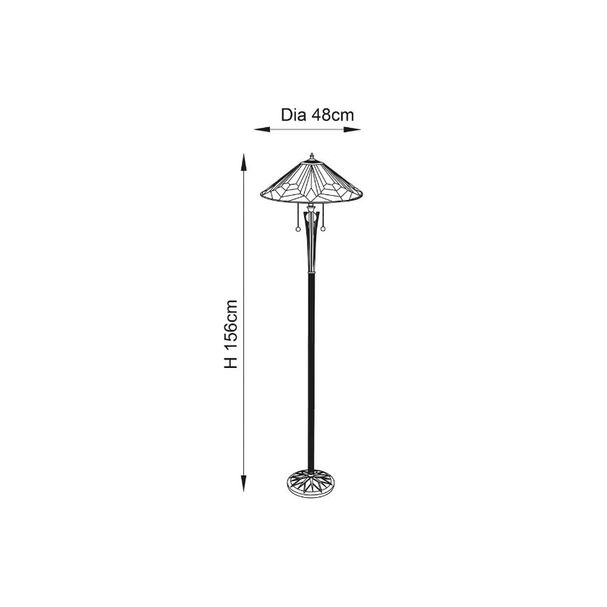Endon 63934 - Toršeras ASTORIA 2xE27/60W/230V diametras 48 cm