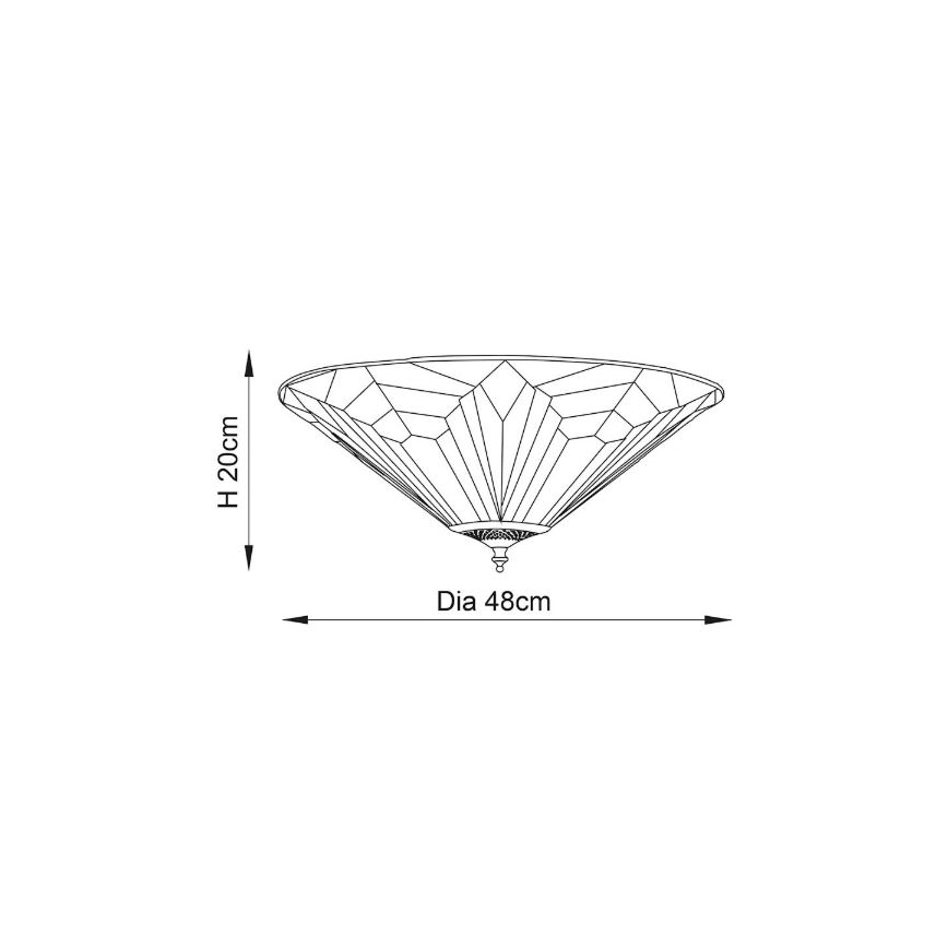 Endon 63935 - lubinis šviestuvas Tiffany ASTORIA 2xE27/60W/230V Ø 48 cm