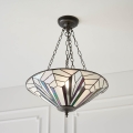 Endon 63936 - Pakabinama liustra ant grandinės Tiffany ASTORIA 3xE27/60W/230V skersmuo 48 cm