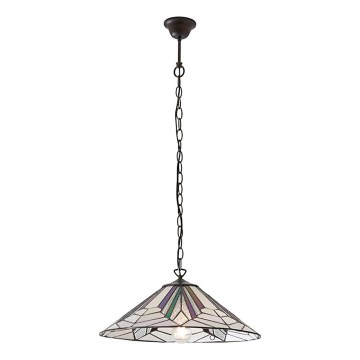 Endon 63938 - Pakabinamas sietynas ant grandinės Tiffany ASTORIA 1xE27/60W/230V, skersmuo 48 cm