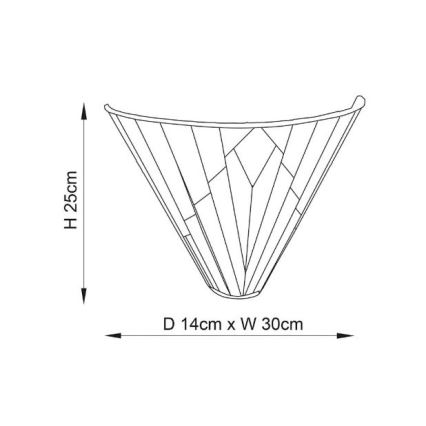 Endon 63940 - Sieninis šviestuvas Tiffany ASTORIA 1xE14/40W/230V