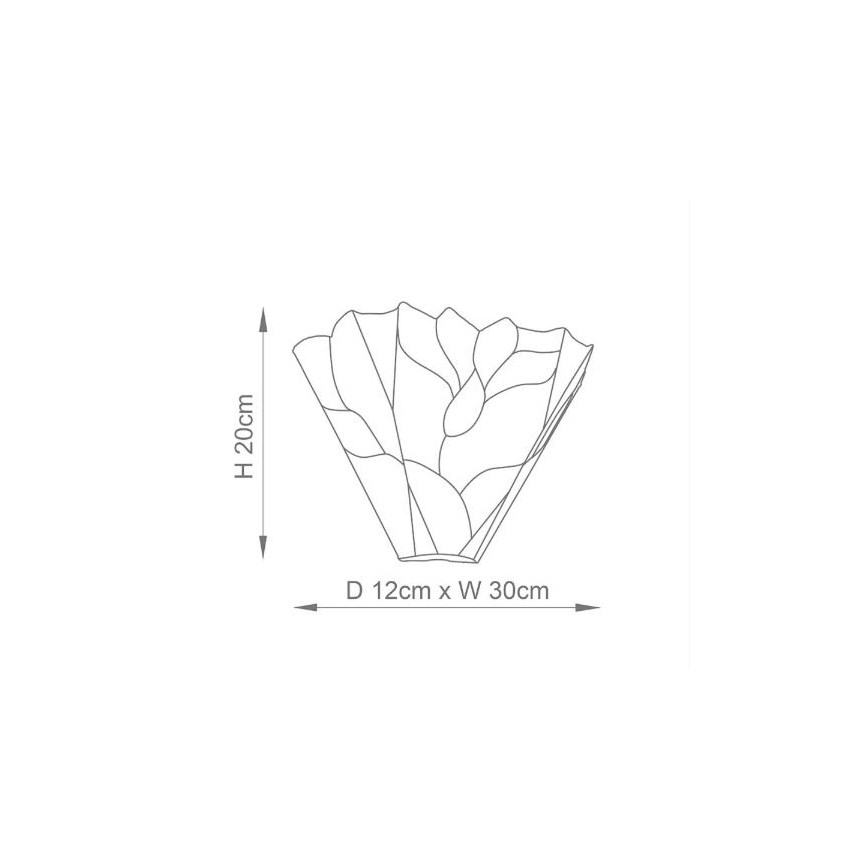 Endon 63964 - Sieninis šviestuvas Tiffany BOTANICA 1xE14/40W/230V