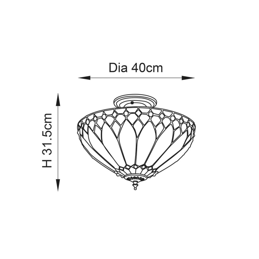Endon 63978 - Tvirtinamas sietynas BROOKLYN 3xE27/60W/230V diametras 40 cm