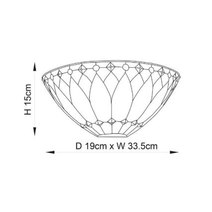 Endon 63983 - Sieninis šviestuvas Tiffany BROOKLYN 1xE14/40W/230V