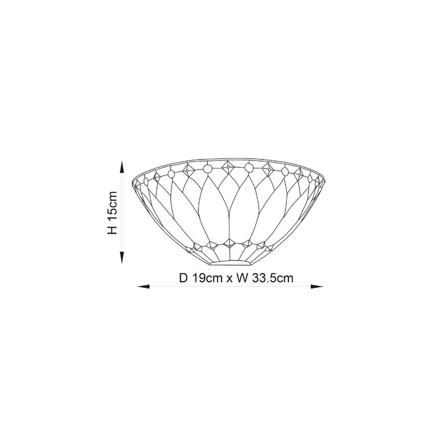 Endon 63983 - Sieninis šviestuvas Tiffany BROOKLYN 1xE14/40W/230V