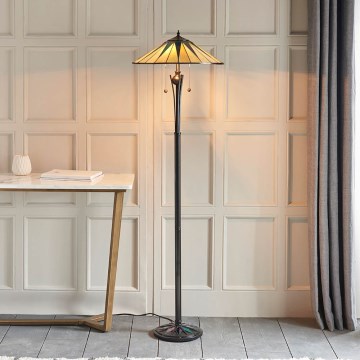 Endon 64041 - Toršeras Tiffany DARK STAR, 2 x E27, 60 W, 230 V, skersmuo 49 cm