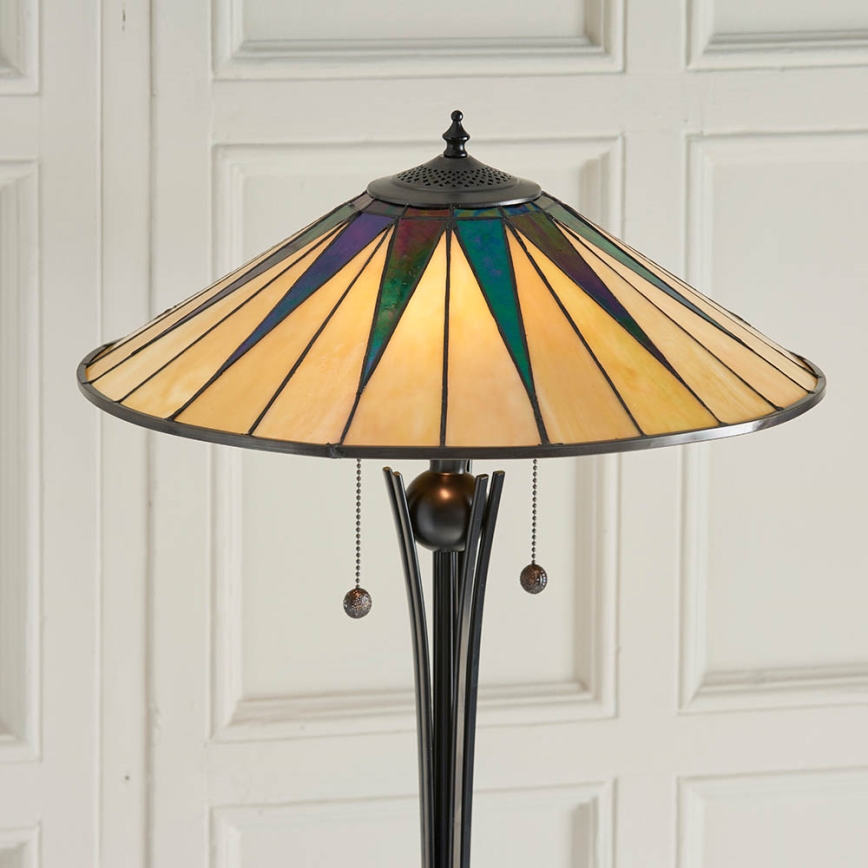 Endon 64041 - Toršeras Tiffany DARK STAR, 2 x E27, 60 W, 230 V, skersmuo 49 cm