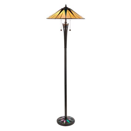 Endon 64041 - Toršeras Tiffany DARK STAR, 2 x E27, 60 W, 230 V, skersmuo 49 cm