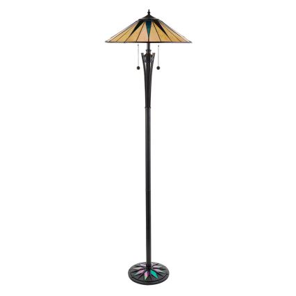 Endon 64041 - Toršeras Tiffany DARK STAR, 2 x E27, 60 W, 230 V, skersmuo 49 cm