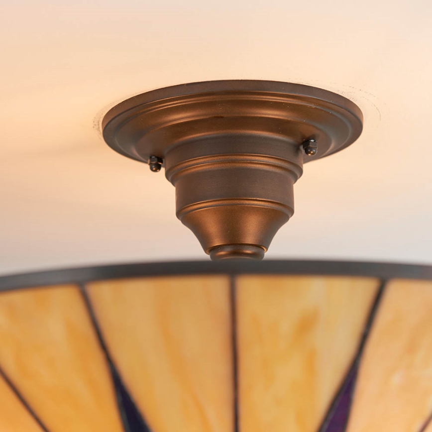 Endon 64043 - prigludęs lubinis šviestuvas Tiffany DARK STAR 3xE27/60W/230V, skersmuo 49 cm