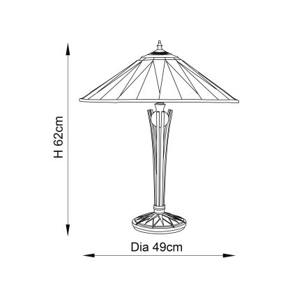 Endon 64045 - Stalinis šviestuvas DARK STAR 2xE27/60W/230V diametras 49 cm