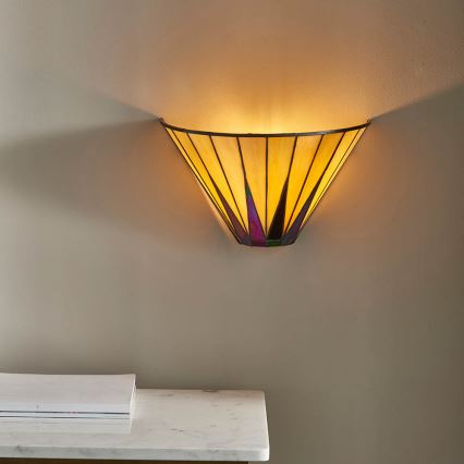 Endon 64046 - Sieninis šviestuvas Tiffany DARK STAR 1xE14/40W/230V