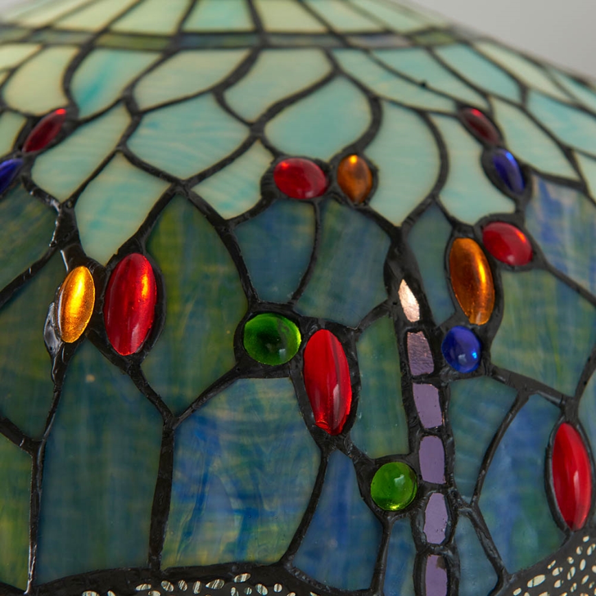 Endon 64069 - Grindinė lempa Tiffany DRAGONFLY 2xE27/60W/230V, skersmuo 50 cm