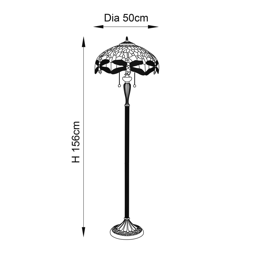 Endon 64069 - Toršeras LAUMŽIRGIS 2xE27/60W/230V diametras 50 cm