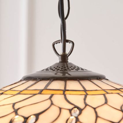 Endon 64079 - Pakabinamas šviestuvas ant grandinės Tiffany DRAGONFLY 3xE27/60W/230V skersmuo 50 cm
