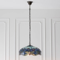 Endon 64080 - liustra ant grandinės Tiffany DRAGONFLY 3xE27/60W/230V, skersmuo 41 cm